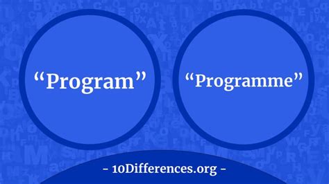 Image result for Programme vs Program Examples