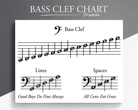 Lines And Spaces Of The Bass Clef at Evelyn Lowman blog