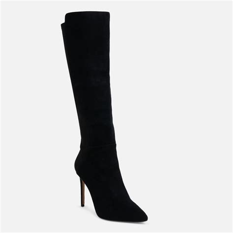 Buy Aldo Sophialaan Leather Other Black Solid Knee Length Boots Online
