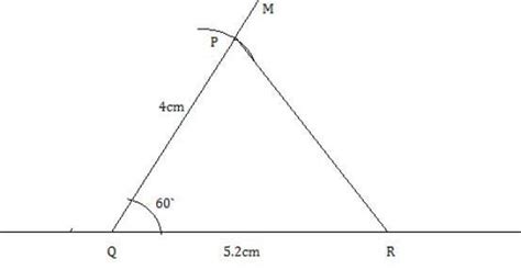 If ZP= 70°, PQ = 3.5 cm and PR = 5.2 cm, then which rule will you use ...