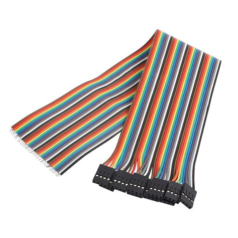 uxcell 10Pcs 4P Jumper Wires Single Female Head Ribbon Cables Pi Pic ...