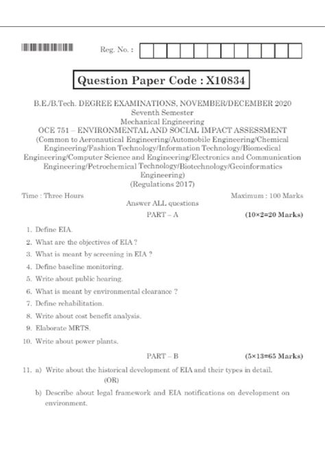 Esia nd 2020 question paper - Reg. No. : Question Paper Code : X10834 ...