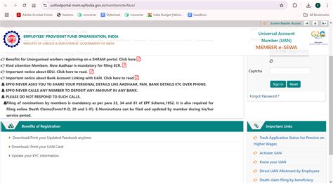How to find UAN number of your PF account, Log into EPFO website and ...