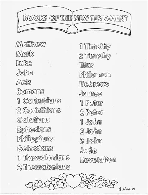 Coloring Pages for Kids by Mr. Adron: Books Of The Bible New Testament ...