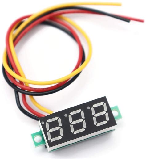 Electronic Spices 0.28inch 0-100V Three Wire DC Voltmeter : Amazon.in ...