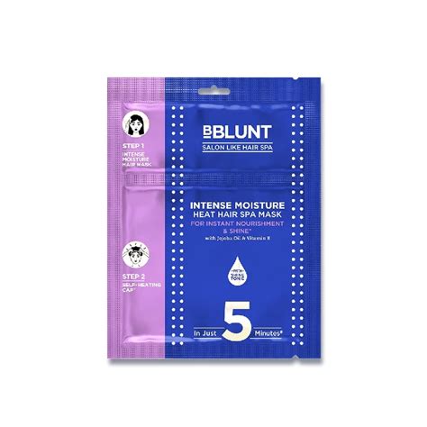 BBLUNT Intense Moisture Heat Hair Spa Mask with Jojoba Oil & Vitamin E