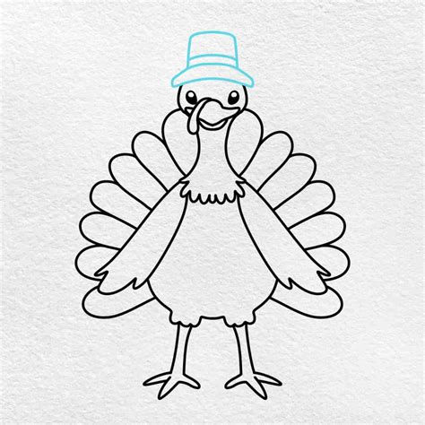 Thanksgiving Turkey Drawing - HelloArtsy
