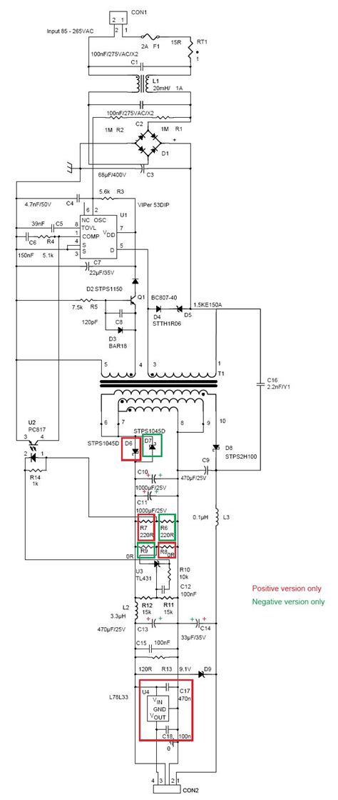 STEVAL-ISA023V2: 24W, -5V @ 3A, -12V @ 800mA, 90 ~ 265VAC