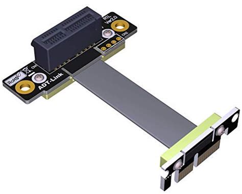 90 Degree Pci-E Pci Express 1X to 1X Slot Riser Card Converter Extender ...
