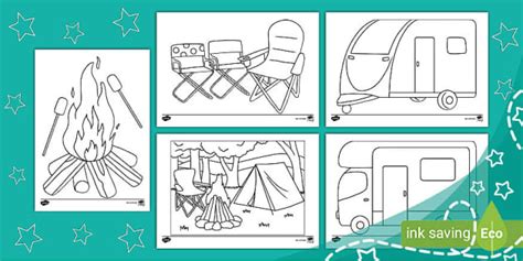 My First Camping Colouring Pack (teacher made) - Twinkl