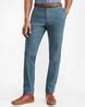 Buy BROOKS BROTHERS Slim Fit Low-Rise Flat-Front Chinos | Blue Color ...