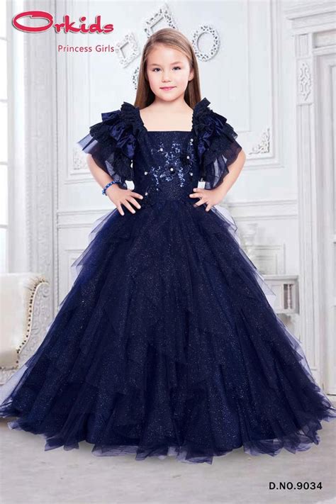 Orkids Blue Layered Princess Gown – Urban Codes Clothing