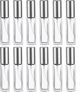 Hunky Dory 12pcs 8ml Sqaure Transparent Empty Glass Pen Spray Bottle ...