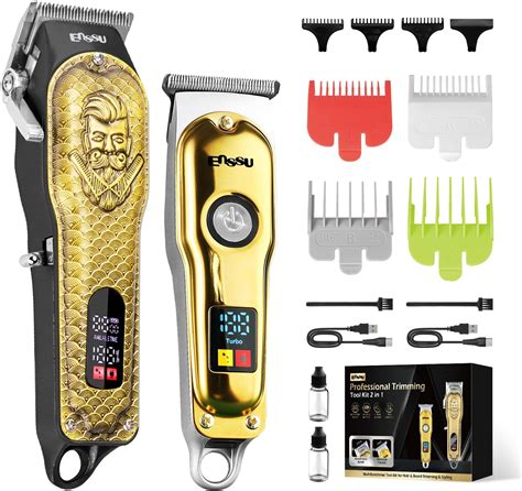 Amazon.com: ENSSU Professional Hair Clippers for Men, Cordless Barber ...