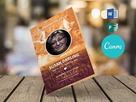 Image result for How to Make a Funeral Program