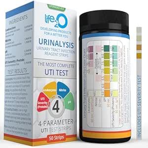 Urinary Tract Infection Test Strips 50ct | 3-in-1 Urinalysis UTI Urine ...
