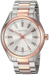 Nautica Men's 'BOSTON FLAGS' Quartz Stainless Steel Casual Watch, Color ...