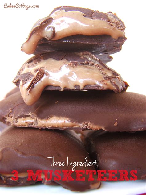 Three Ingredient Homemade 3 Musketeers - Cakescottage