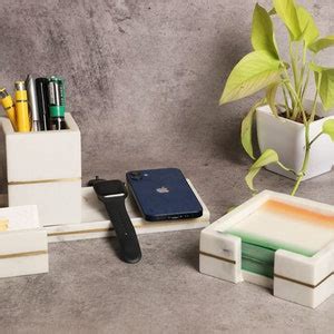 Buy Marble Office Organizer Set, Office Desk Organiser , Office Table ...