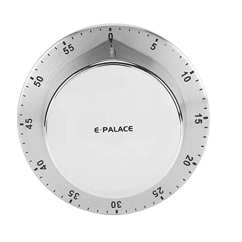 PLUZNIQ Manual Kitchen Timer Stainless Steel Metal + ABS Plastic ...
