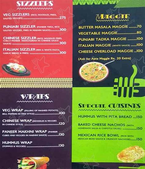 Menu at Coco Tree, Indore