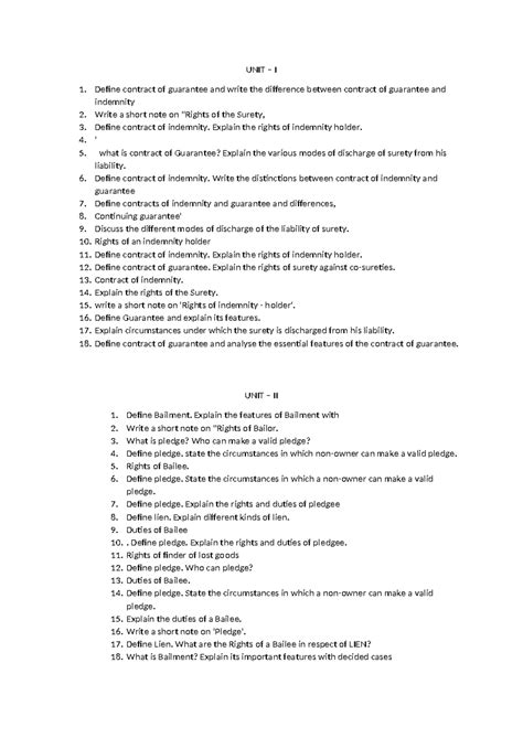 Contract Law - II: Fundamental Concepts of Guarantee and Indemnity ...