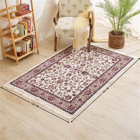 Buy Corsica Esteem Polycotton Floral Woven Carpet - 183x122cm from ...