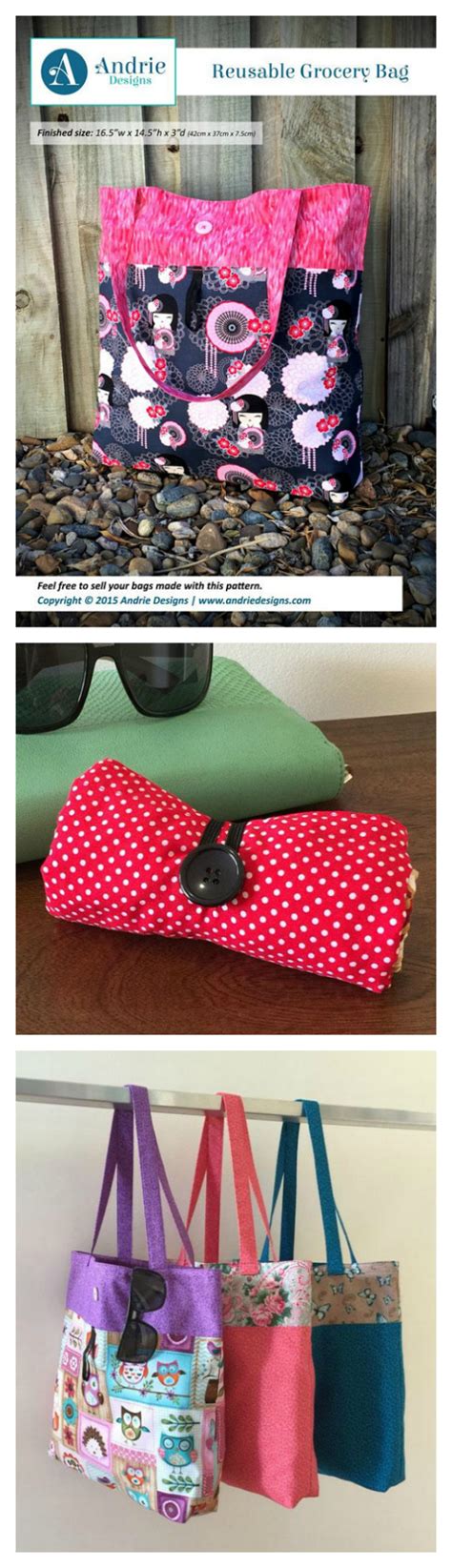 Image result for Reusable Grocery Bag Pattern