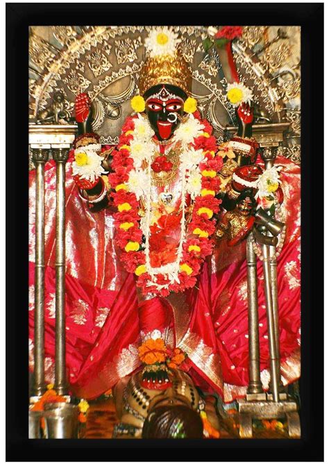 Braj Art Gallery Dakshineswar Kali Devi Maa Framed Photo (Black, 13 ...