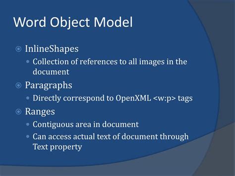 Image result for Word Object Model JavaScript