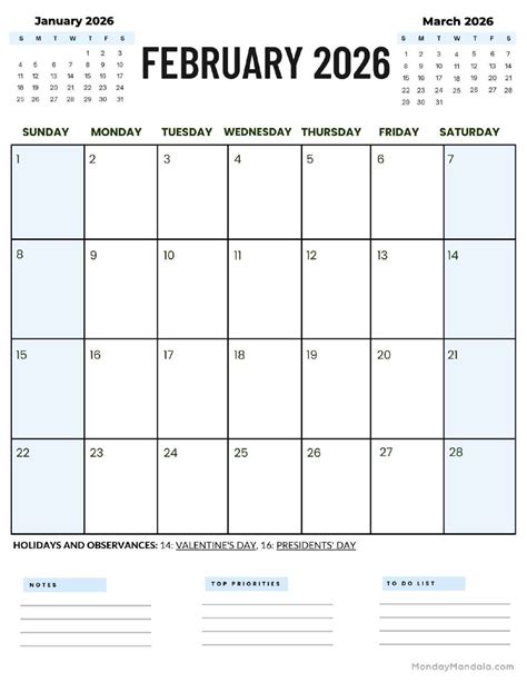 February 2026 Calendars (Free PDF Printables)
