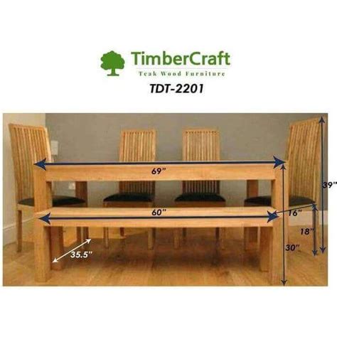 Indian Teak Wood Dining Table With 4 Chairs And 1 Bench TDT-2201 | Buy ...