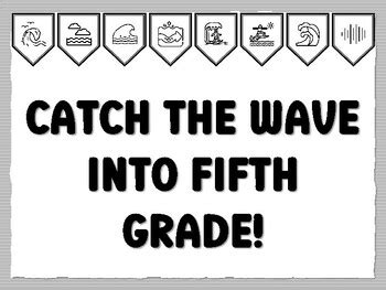 CATCH THE WAVE INTO FIFTH GRADE! Wave Bulletin Board Kit, Ready to ...