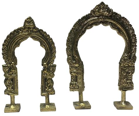 Buy Handcrafted Brass Thiruvachi Arch for God Idols | Prabhavali Frame ...