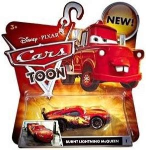 Unknown Disney Cars Toon Burnt Lightning McQueen Die Cast Car by Mattel ...