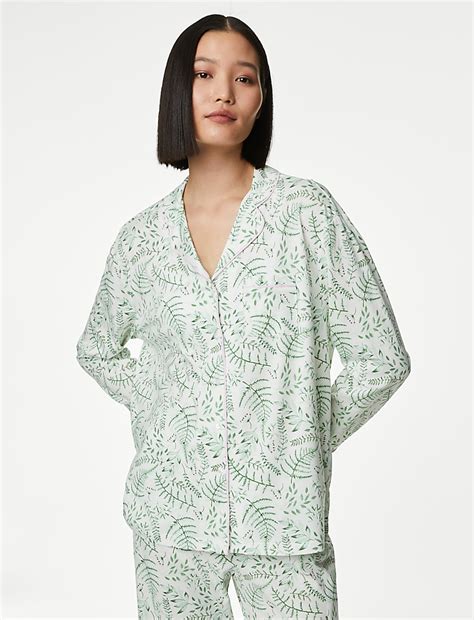 Buy Cool Comfort™ Cotton Modal Printed Pyjama Set at Marks & Spencer