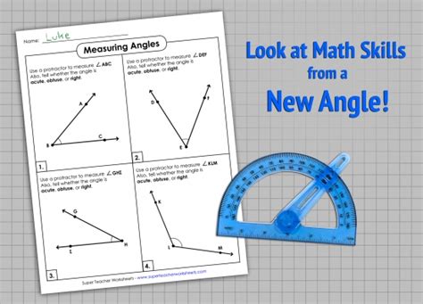 Angle Measurement Worksheets