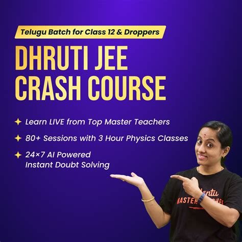 DHRUTI JEE Crash Course 2026 – Telugu JEE Mains Combo Course with AI D ...