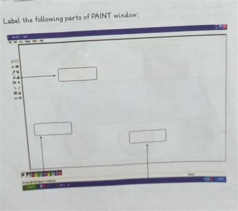 label the following parts of paint window - Brainly.in