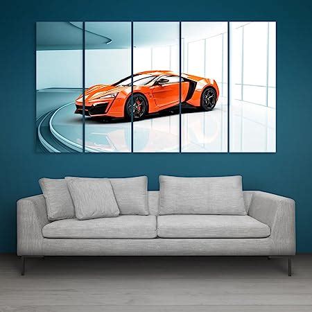 Inephos Multiple Frames Beautiful Car Wall Painting (Multicolour, 150cm ...
