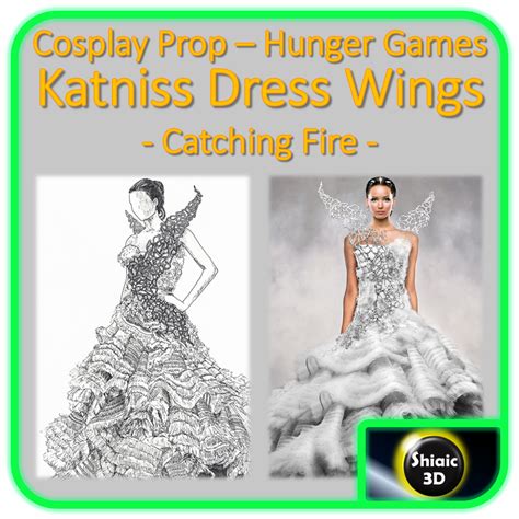 3D file Cosplay - Hunger Games - Katniss Fire Dress Wings 🔥 ・3D printer ...