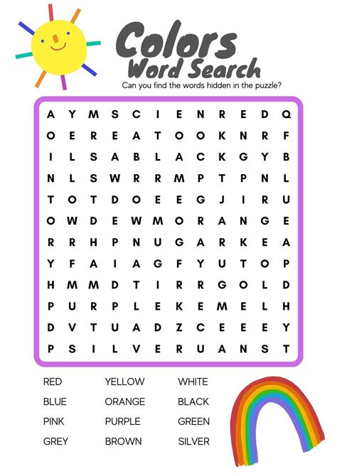 , Coloring Pages, Educational Worksheets Fun and Educational Word Searches for Kids in 2025 ...