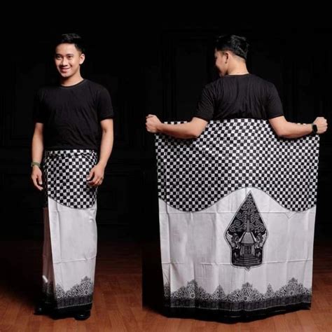Jual sarung batik print motif wayang murah warna putih - Kota ...