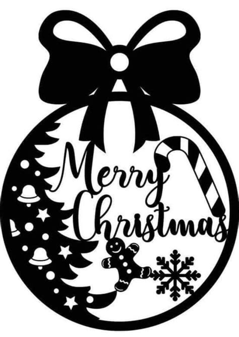 Cricut Christmas Ideas: Black and White Ornament with Bow