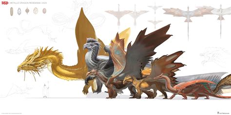 D&D 2024 metallic dragons — alexander ostrowski — alexander ostrowski