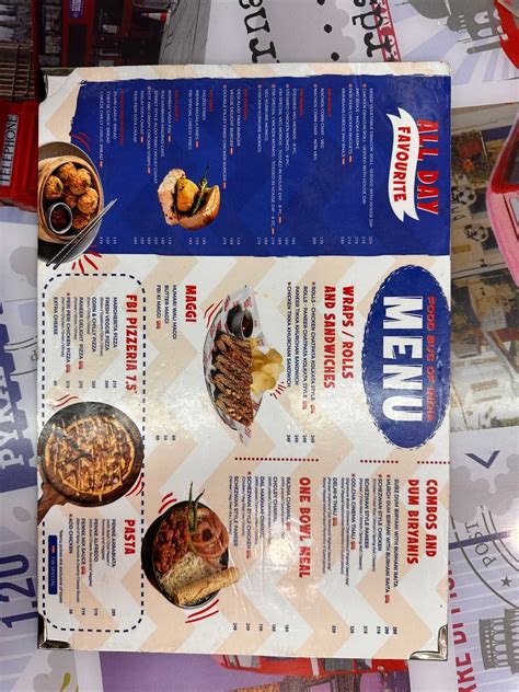 Menu at Food Bus Of India, New Delhi, gate No 5