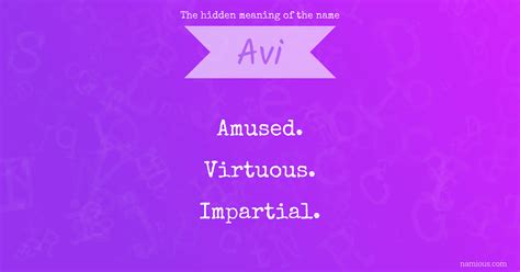 The hidden meaning of the name Avi | Namious