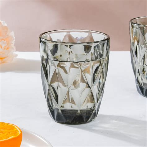 Crystal Tumbler Grey Small Set Of 6 250 ml Online - Premium Tumbler ...
