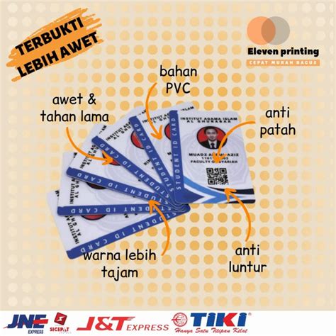 Jual Cetak Bikin Kartu Id Card Member Card kartu Pelajar lanyard Custom ...
