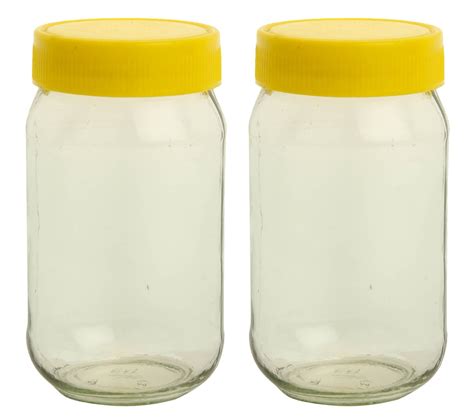 Buy HNG AJANTA 400 ML Round Glass Jar (Pack Of 2) Online at Low Prices ...